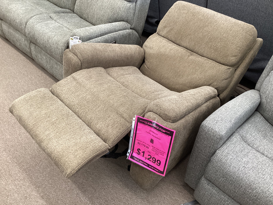 Rio Fabric Power Rocking Recliner with Power Headrest