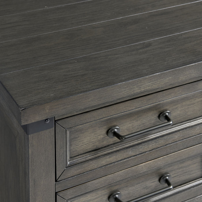 Foundry - Executive Desk - Brushed Pewter