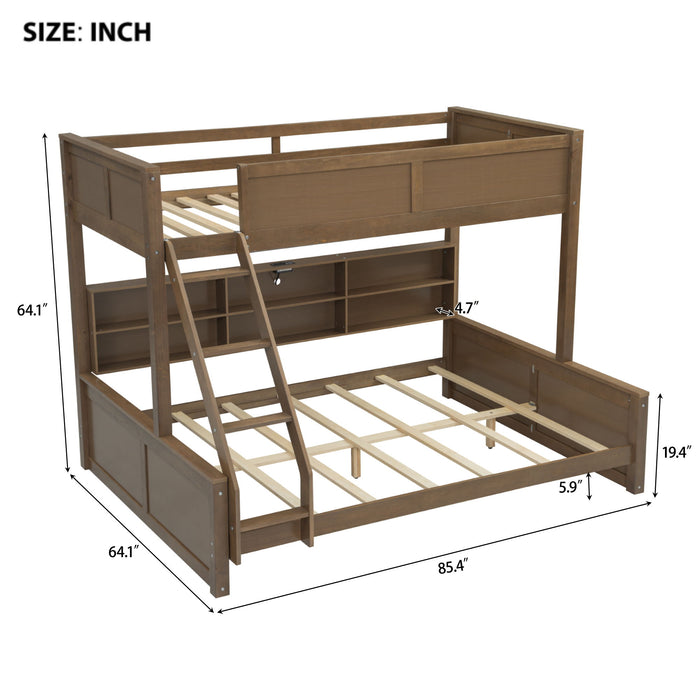 Bunk Bed With Storage Cabinets And USB Ports