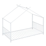 Metal House Platform Bed With Modern Design And Durable Frame