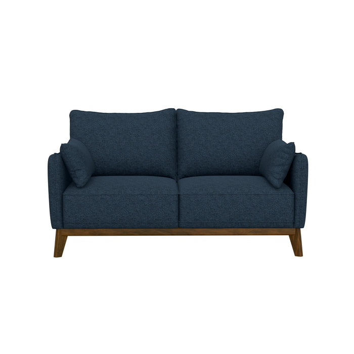 Loveseat With Flared Legs - Blue