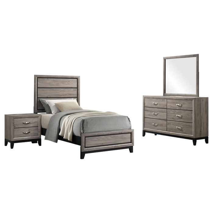 Watson 4-piece Wood Twin Bedroom Set Light Taupe