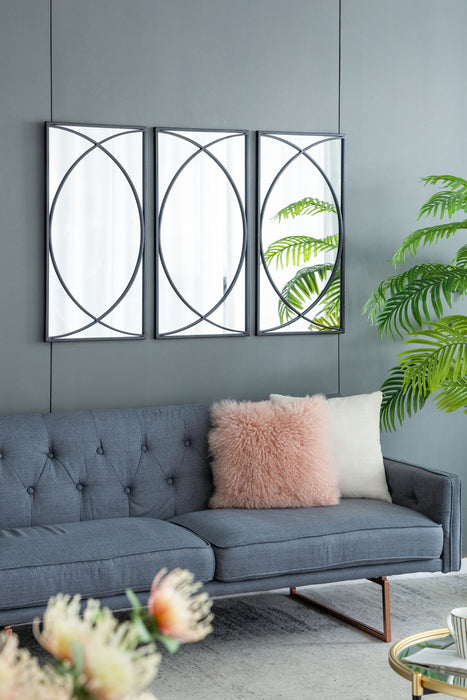 Rectangular Wall Mirrors With Frame, Home Decor For Living Room Bedroom Entryway - Black