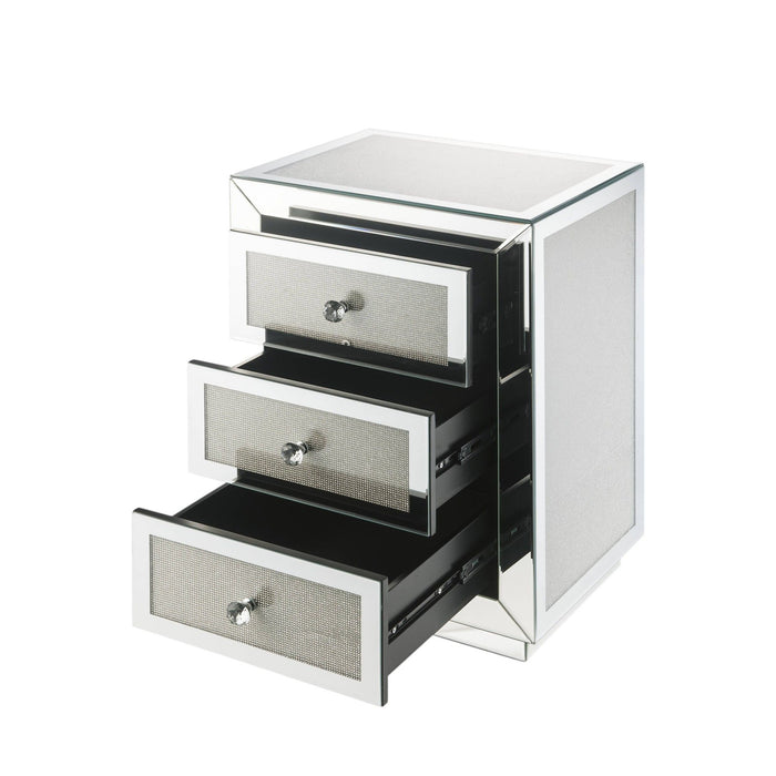 Noralie - Accent Table - Silver / Mirror