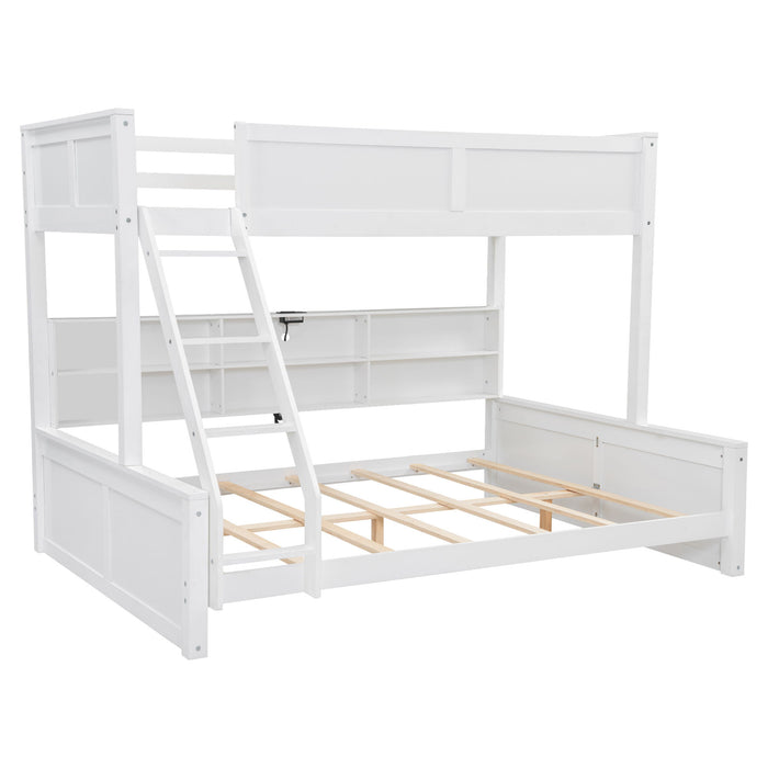 Bunk Bed With Storage Cabinets And USB Ports