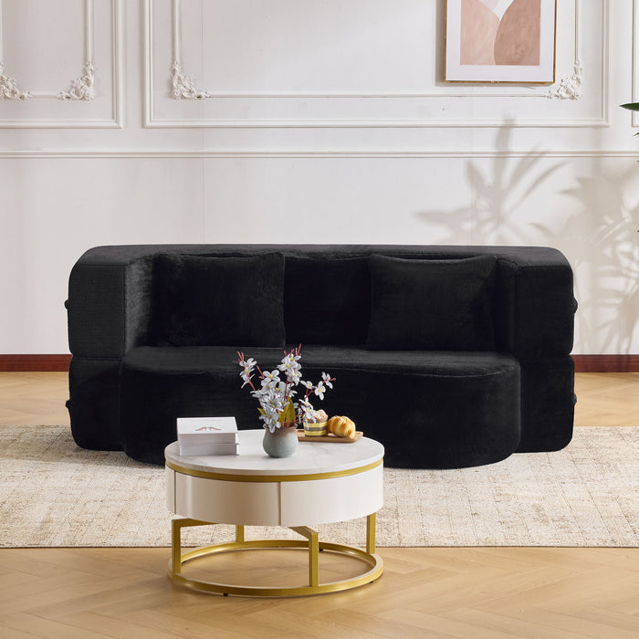 Modern Floor Sofa With 4 Pillows