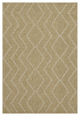 Earth - 5'3" X 7'3" Indoor, Outdoor Area Rug - Jute / White