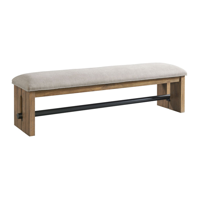 Landmark - Backless Bench - Weathered Oak