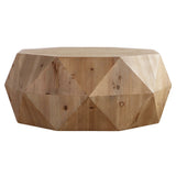 Coffee Table With 3D Embossed Design - Natural