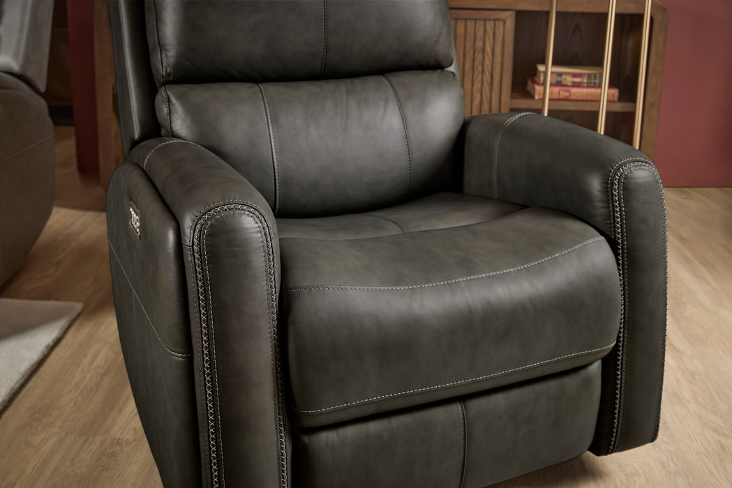 Linden - Power Swivel Gliding Recliner With Power Headrest, Lumbar, Heat & Massage