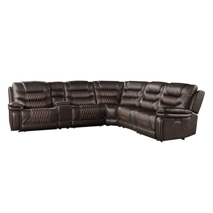 Cody - Dual-Power Sectional Set - Colorado Dark Brown
