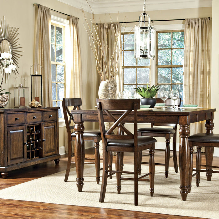 Kingston - X-Back Stool - Raisin