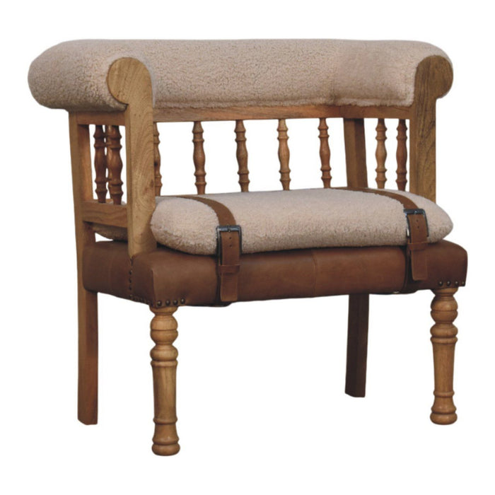 Strapped Hallway Bench