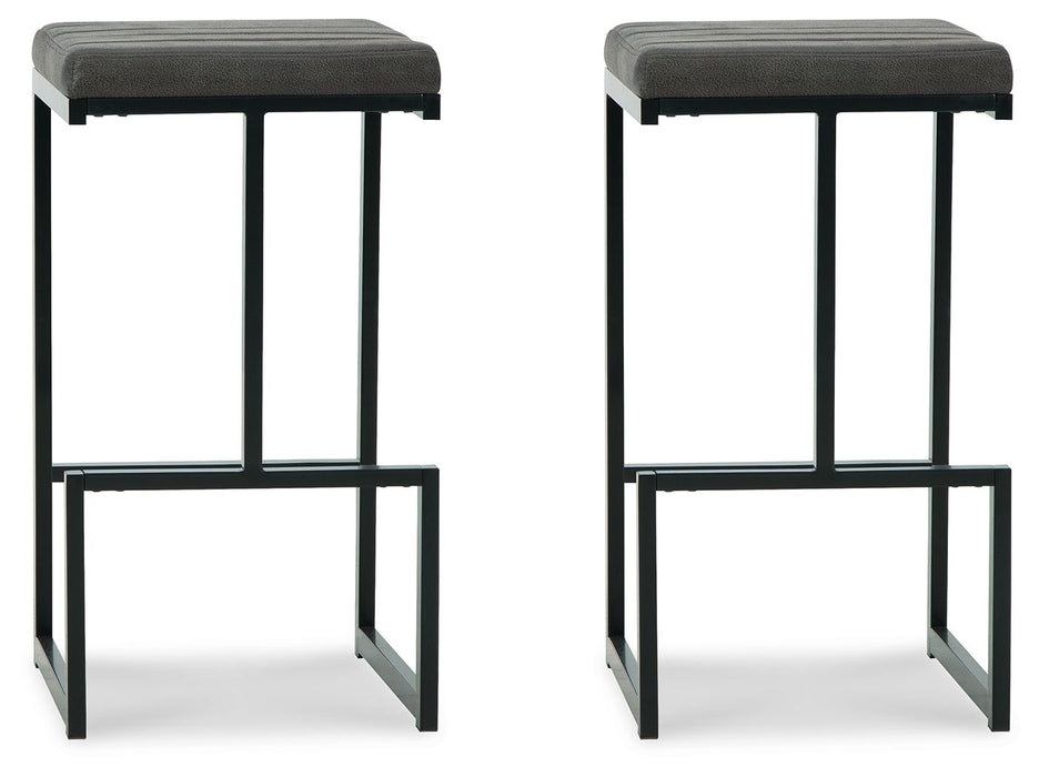 Strumford - Gray / Black - Tall UPH Barstool (Set of 2)