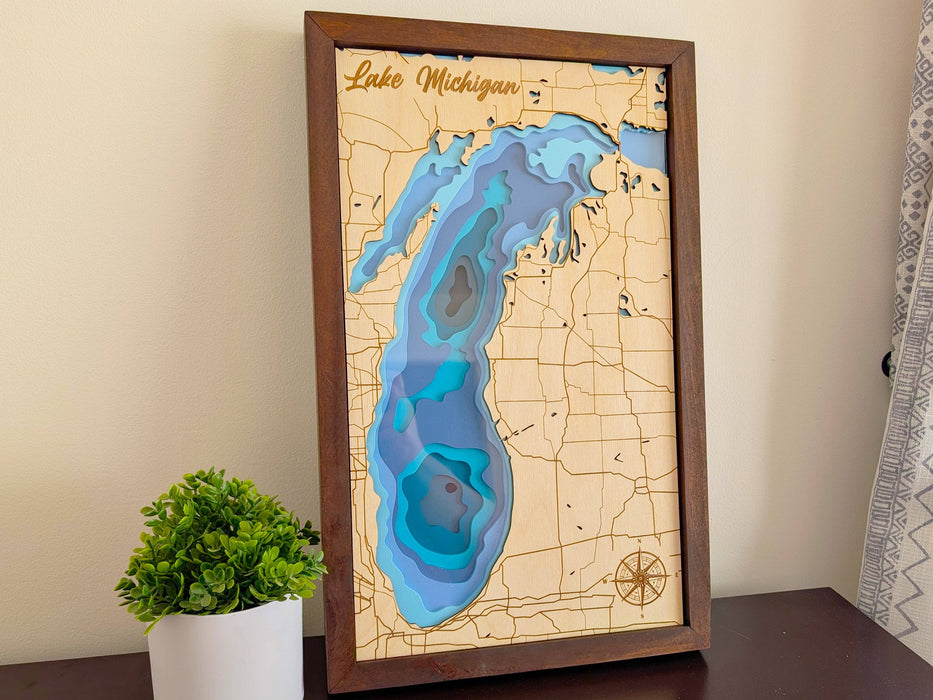 Lake Michigan Depth Map