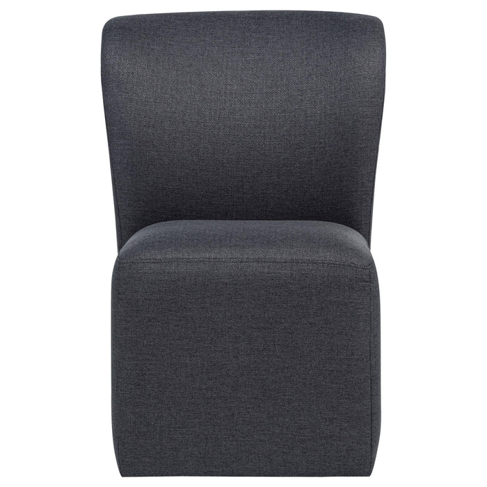 Jaelynn Upholstered Parsons Dining Side Chair Charcoal (Set of 2)