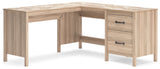 Battelle - 60" Home Office Desk With Return - Tan