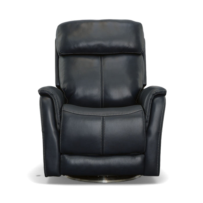 View - Swivel Power Recliner with Power Headrest & Lumbar