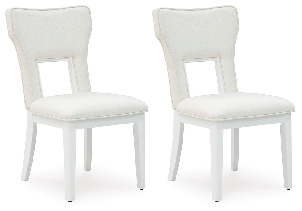 Chalanna - White - Dining Upholstered Side Chair (Set of 2)