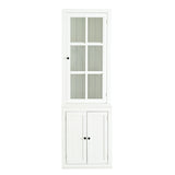 Retro Style Hutch Cabinet With Glass Door, China Cabinet For Home
