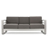Cape Coral - Modern 3 Seater Sofa With Metal Tray