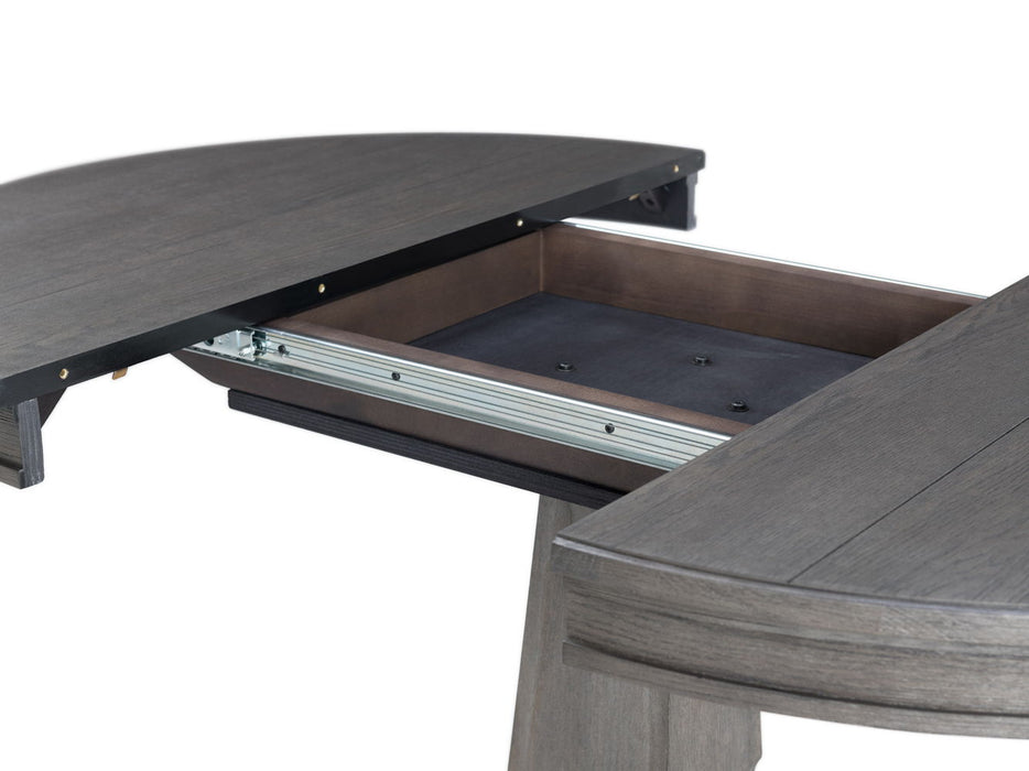 Foundry - Pedestal Table - Brushed Pewter