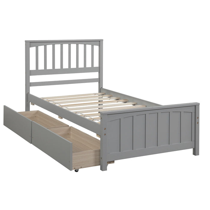 Platform Bed With Two Drawers