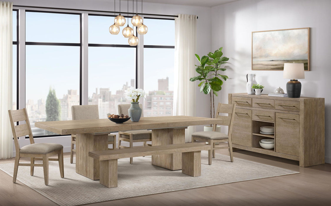 Nash - Trestle Dining Table - Weathered Sand