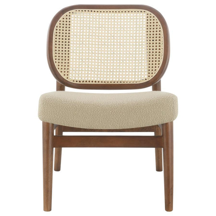 Rayo - Rattan Cane Back Accent Chair With Padded Seat