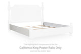 Rowlenstown - California King Poster Rails - Antique White