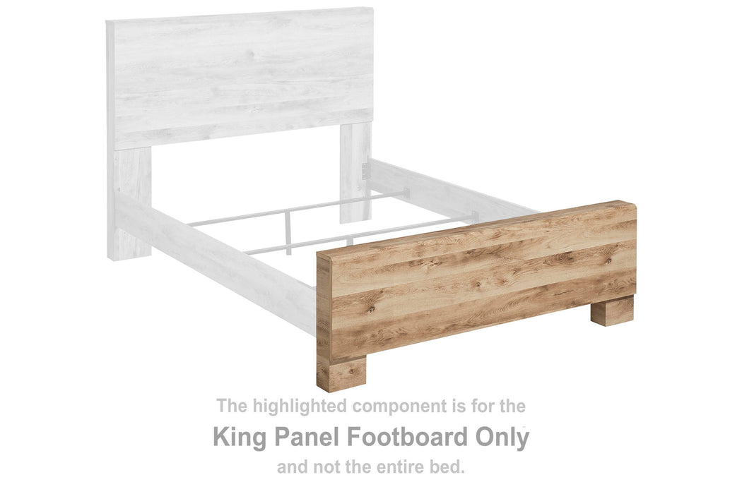 Hyanna - King Panel Footboard - Tan Brown