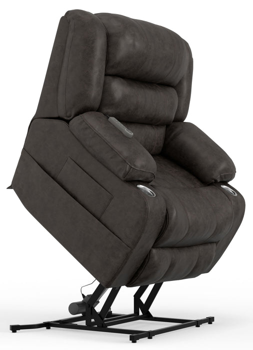 Tucker - Power Lift Recliner With Heat & Massage - Steel