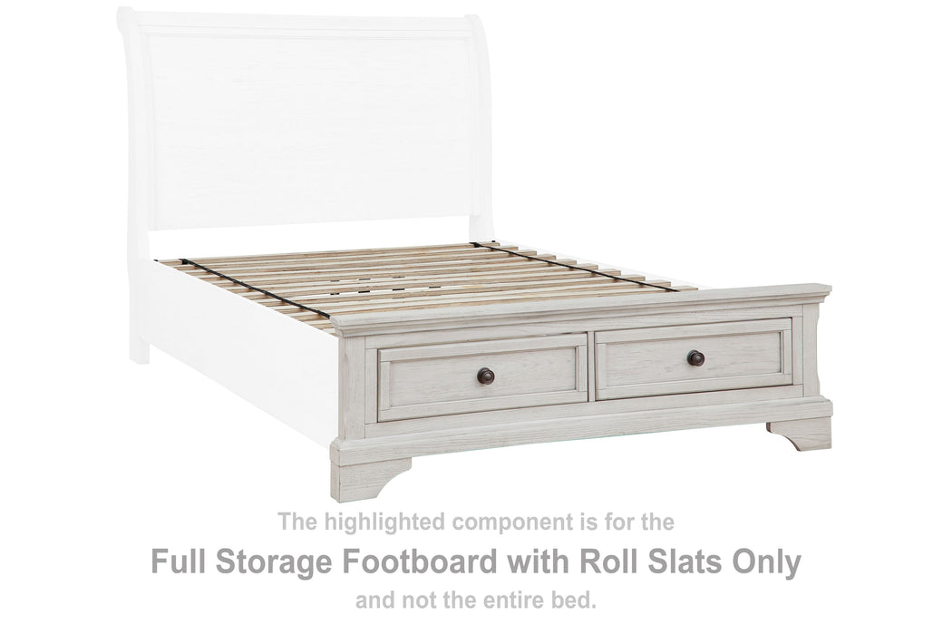 Robbinsdale - Full Storage Ftbd w/Roll Slats - Antique White