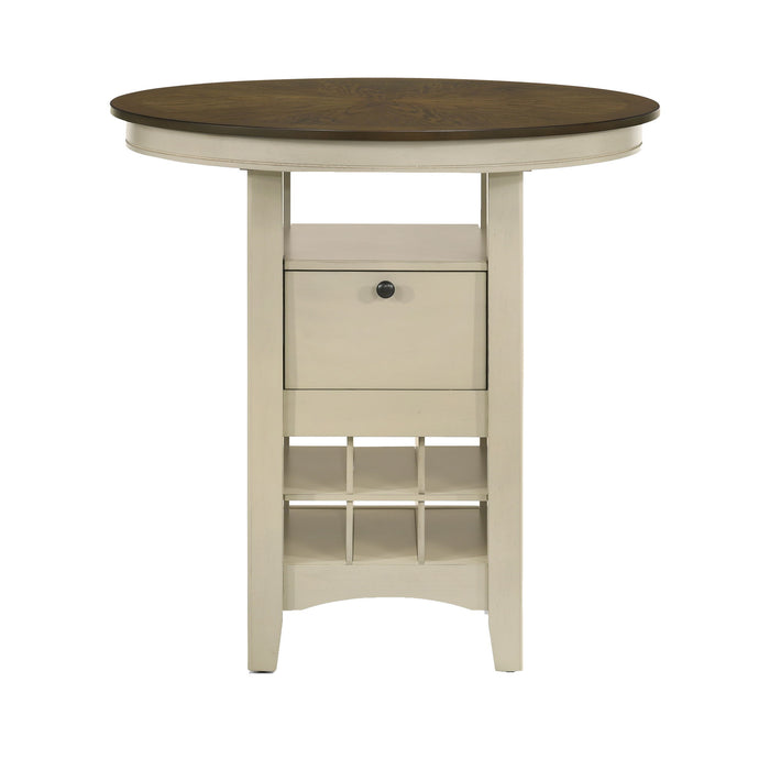 Mission Casuals - Pub Table - Rustic White / French Oak