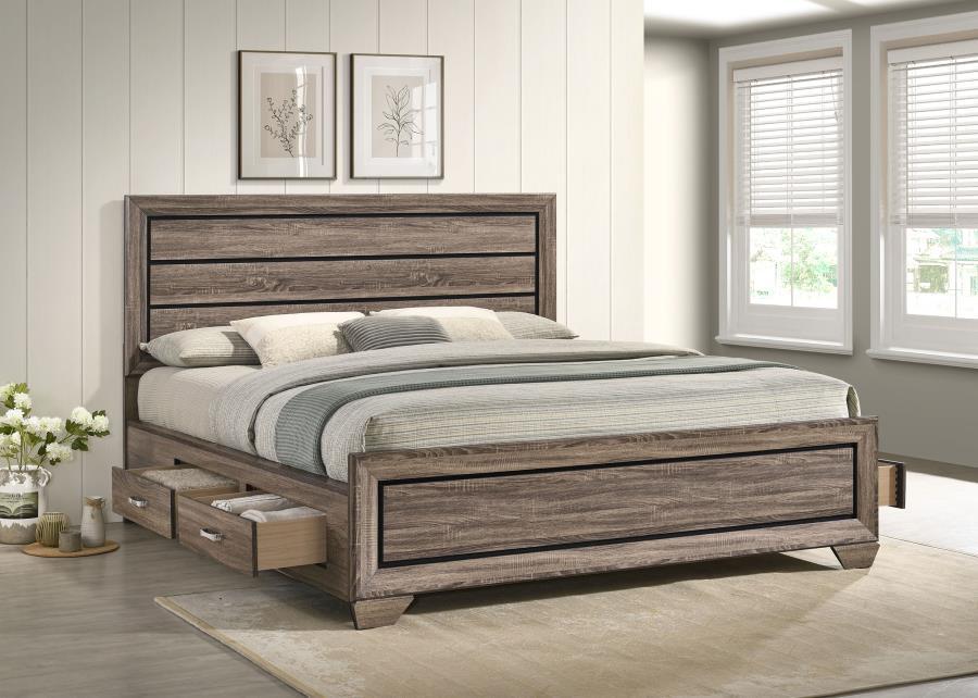 Kauffman - Wood Storage Panel Bed