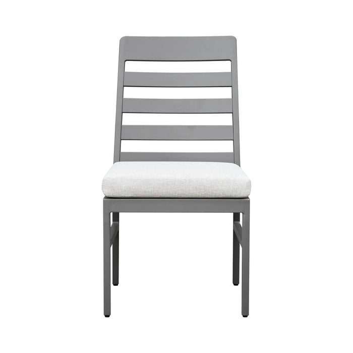 Navarro - Outdoor Dining Ladder Side Chair - Mocha