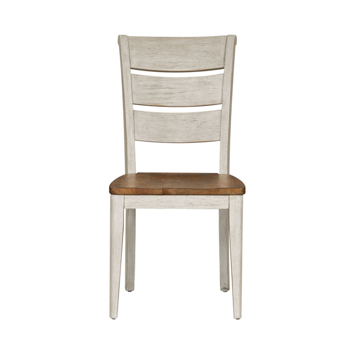 Farmhouse Reimagined - Ladder Back Side Chair - White