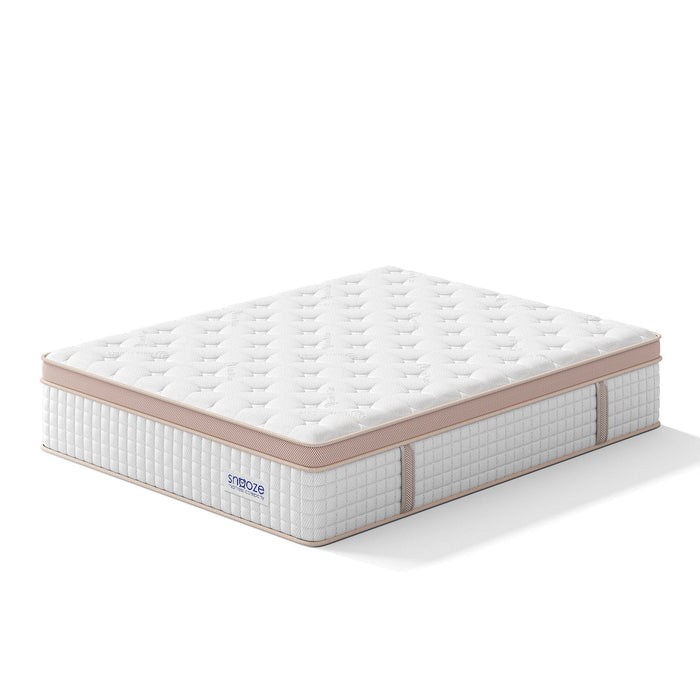 Snooze Mattress Company Harmony - 14" Euro Top Firm Hybrid Mattress With Independently Encased Coils & Gel Memory Foam