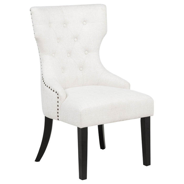 Baney Fabric Upholstered Dining Side Chair Beige and Black