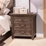 Paradise Valley - Nightstand With Charging Station - Saddle Brown