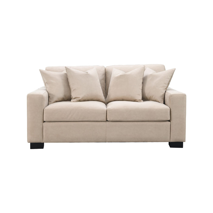 Dexter - Loveseat With 4 Pillows - Taupe
