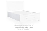 Fortman - Twin/Full Bed Rails - White