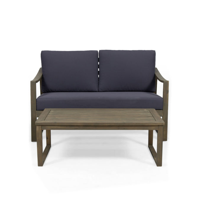4 Person Outdoor Seating Group With Water Resistant Cushions