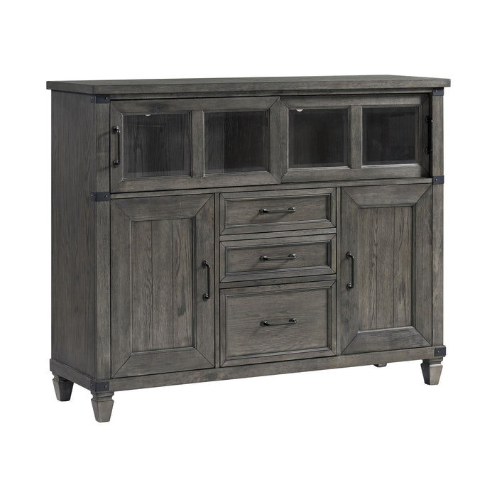 Foundry - Sliding Door Cabinet - Brushed Pewter