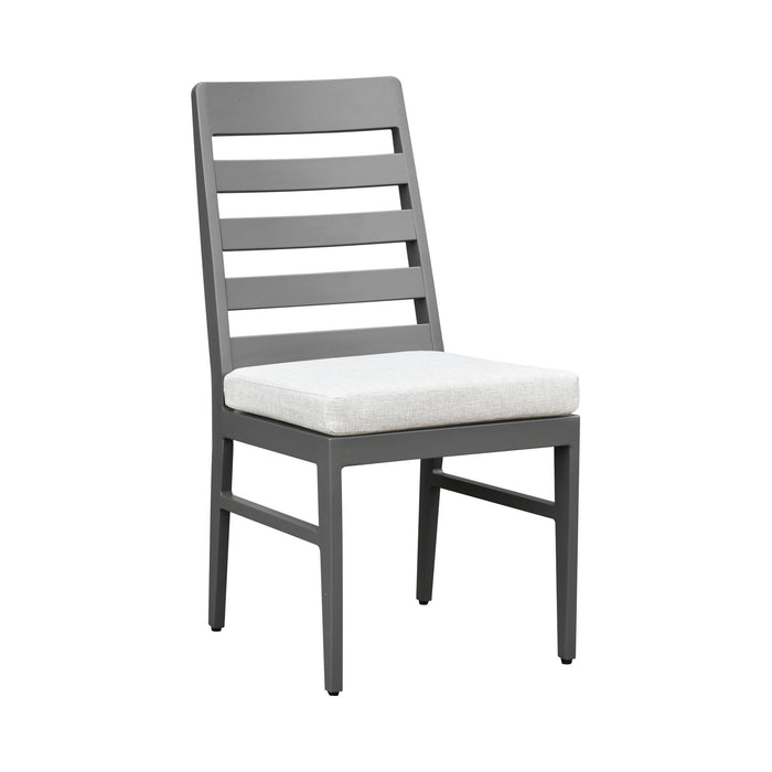 Navarro - Outdoor Dining Ladder Side Chair - Mocha