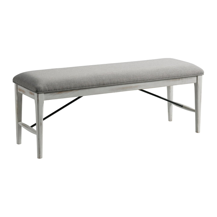 Modern Rustic - Dining Bench - Weathered White