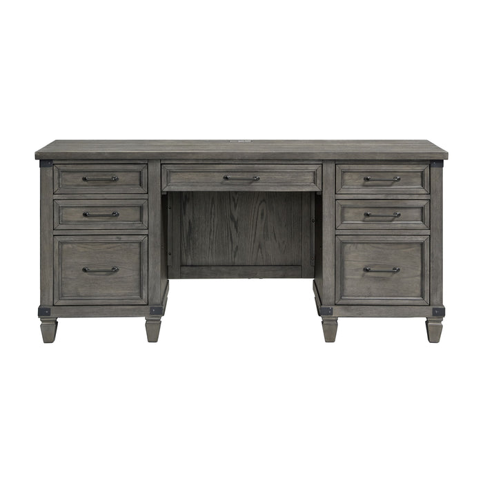 Foundry - Executive Desk - Brushed Pewter