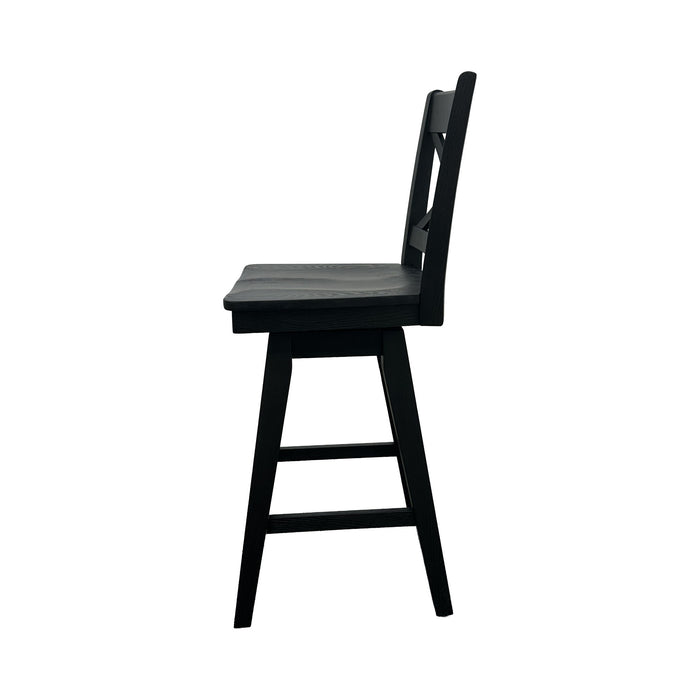 Wooden Barstool With X Back