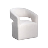 Upholstered Dining Chair Curved Open Back