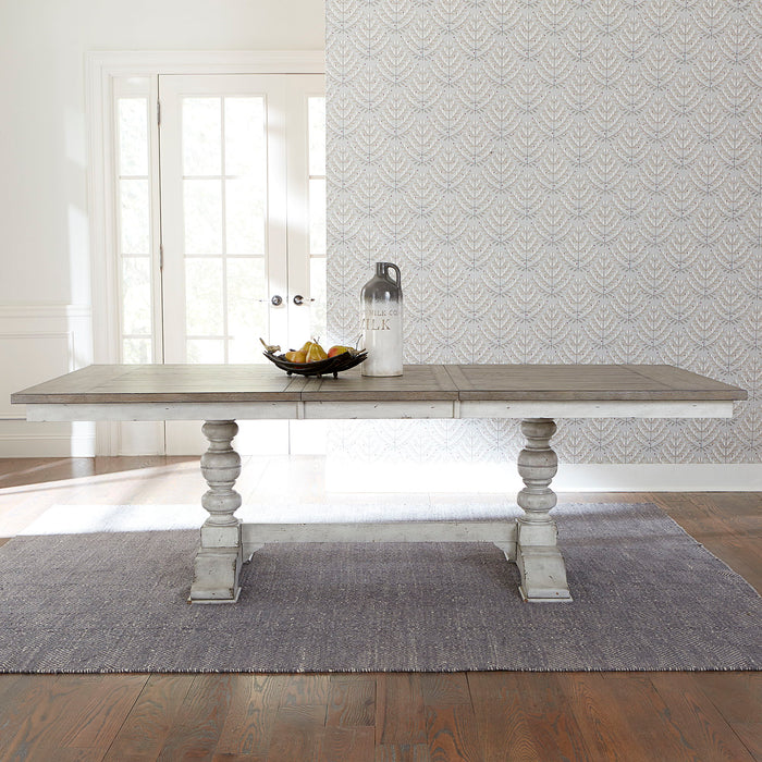 Whitney - Trestle Table Set - White